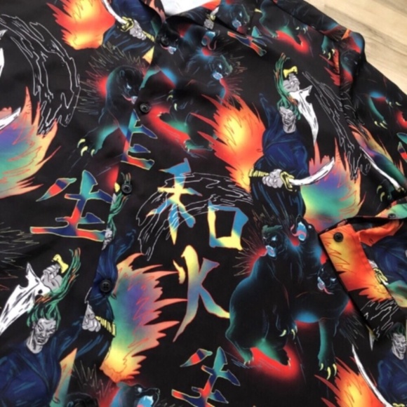 Asos Collusion Colorful Graphic Button-Up Shirt - Picture 2 of 7